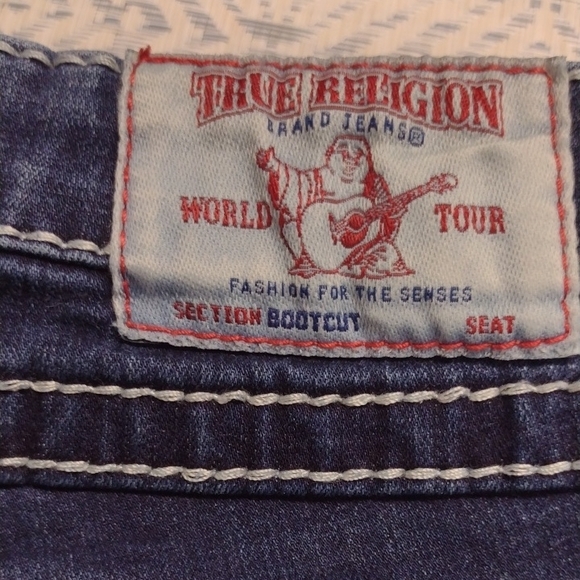True Religion Dark Blue Boot Cut Jeans - Picture 3 of 15